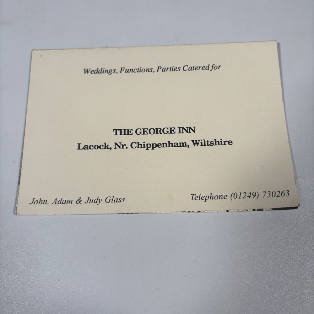 The George Inn Lacock Wiltshire England Pub Brochure 1960s Chippenham History